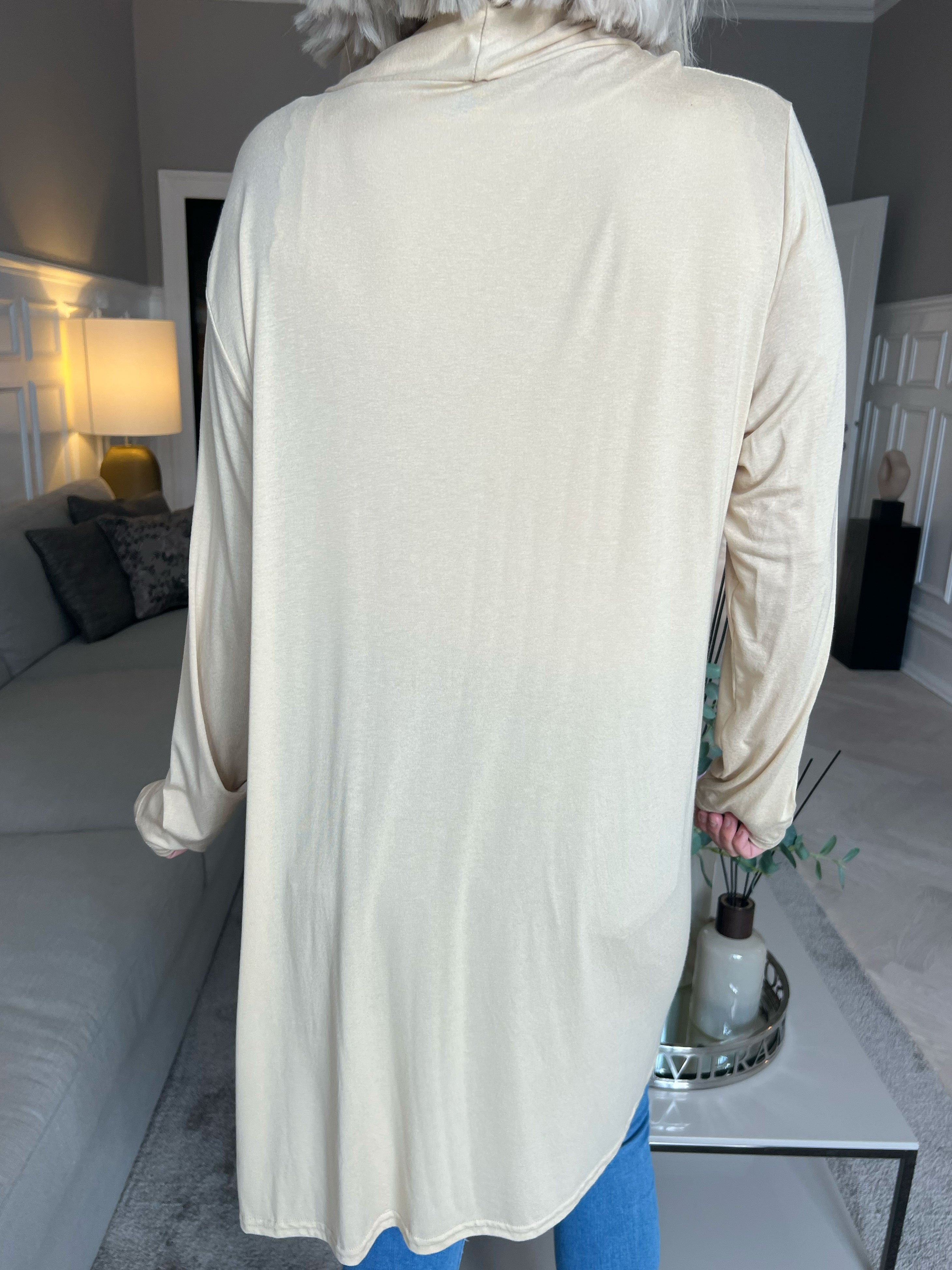 Rosa - Basis cardigan i jersey stof (bestseller)